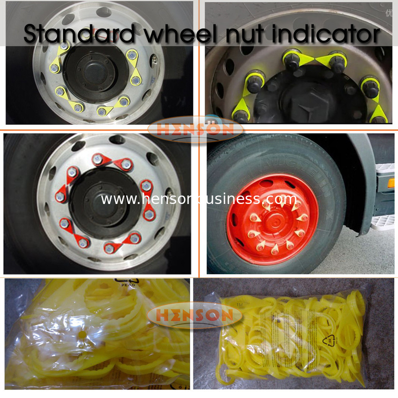 32mm HB32Y Standard Loose Wheel nut indicator WHEEL-CHECK checkpoint indicators PE material for heavy truck